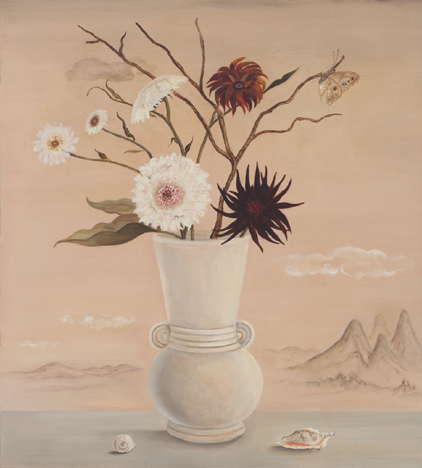 Still Life with Barren Landscape - oil on linen, 32 x 39 inches, 2013-2014